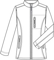 Greiff Damen-Softshelljacke und Damen-Fleecejacke| 2-in-1 System | Stehkragen | Farbe: Schwarz