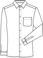 Greiff Damen-Bluse mit Langem Arm | New Kent Kragen | Regular Fit | Breite 2-Knopfmanschette