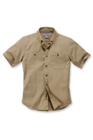 Carhartt 103555 Rugged Flex Rigby Short-Sleeve Work Shirt - Dark Khaki - Medium