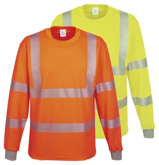 Watex Warn-T-Shirt Langarm - UV Schutz UPF 50+ - Industriewäschetauglich - EN ISO 20471 Klasse 3