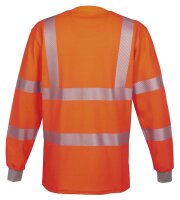 Watex 5-3340 Warn-T-Shirt Langarm - UV Schutz UPF 50+ - Industriewäschetauglich - EN ISO 20471 Klasse 3 - Leuchtorange - Gr. XS