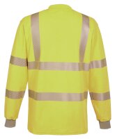 Watex 5-3330 Warn-Polo-Shirt Langarm - UV Schutz UPF 50+ - Industriewäschetauglich - EN ISO 20471 Klasse 3 - Leuchtgelb - Gr. XS
