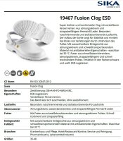19467 Fusion ESD - Clog - Geeignet für Pharma-, Lebensmittelindustrie, Krankenhaus und Pflege, Gastronomie (HORECA) und Küche, Dienstleistung und Reinigung - Weiß - Gr. 47
