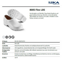 8005 Flex LBS - Clog - Geeignet für Pharma-, Lebensmittelindustrie, Krankenhaus und Pflege, Gastronomie (HORECA) und Küche, Dienstleistung und Reinigung - Weiß - Gr. 46