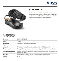 8185 Flex LBS - Clog - Geeignet für Pharma-, Lebensmittelindustrie, Krankenhaus und Pflege, Gastronomie (HORECA) und Küche - Schwarz - Gr. 35