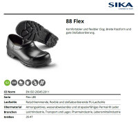 88 Flex LBS - S2 - Mit Zehenschutzkappe - Geeignet für Leichtindustrie, Transport und Logistik, Pharmaindustrie und Lebensmittelindustrie - Schwarz - Gr. 35