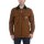 Carhartt 104074 Hemdjacke mit Fleece-Futter und Reißverschluss - Relaxed Fit - Oiled Walnut - Gr. S