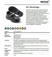 Brynje 421 Advantage S3 SRC Arbeits- Sicherheitsschuh - Ideal für Schwerindustrie, Baugewerbe und Handwerk - Gr. 44