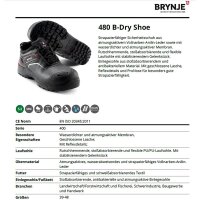 Brynje 480 B-Dry Shoe S3 SRC Arbeits- Sicherheitsschuh - Ideal für Schwerindustrie, Baugewerbe und Handwerk - Gr. 40