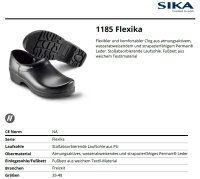 SIKA 1185 Flexika komfortabler Freizeit Clog - Fußbett aus weichem Textilmaterial
