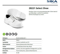 SIKA 28221 Select S2 SRC Arbeitsschuh - Ideal für Pharma- und Lebensmittelindustrie - Weiß - Gr. 37