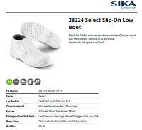 SIKA 28224 Select S2 SRC Slip-On Low Boot - Ideal für Pharma- und Lebensmittelindustrie - Weiß - Gr. 35