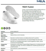 SIKA 19241 Fusion S2 SRC Stiefel - Ideal für die Pharma und Lebensmittelindustrie - Weiß - Gr. 35