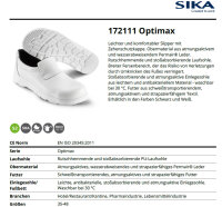 SIKA 172111 Optimax Slipper S2 SRA - Weiß - Gr. 47