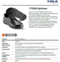 SIKA 172200 Optimax Schnürschuh S1 SRA - Schwarz - Gr. 35