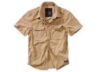Brandit Vintage Shirt shortsleeve Farbe: camel; Größe: S