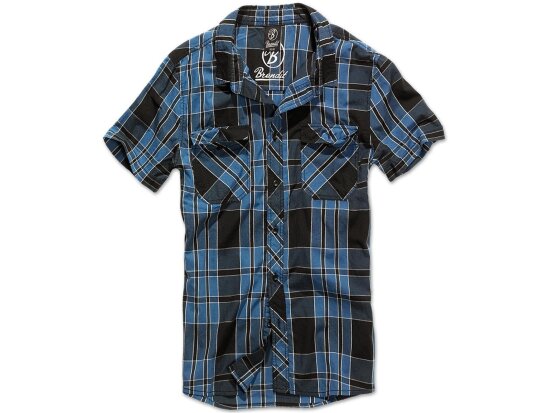 Brandit Roadstar Shirt, 1/2 sleeve Farbe: indigo checked; Größe: 5XL