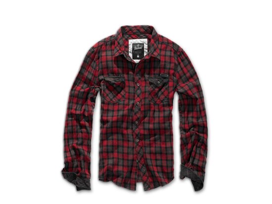 Brandit Checkshirt Duncan Farbe: red-brown; Größe: XL