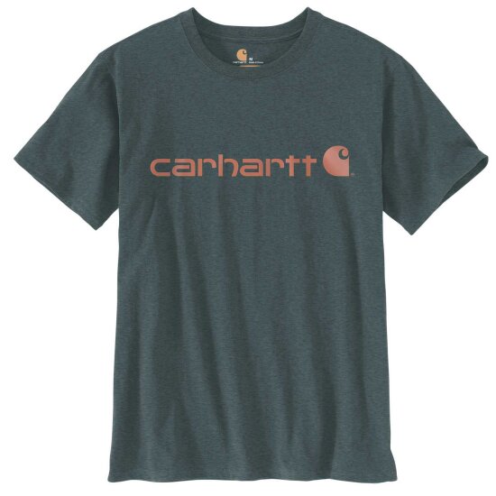 Carhartt 103592 - WK195 Womens Workwear Logo Short Sleeve T-Shirt - Fog Green Heather - X-Small