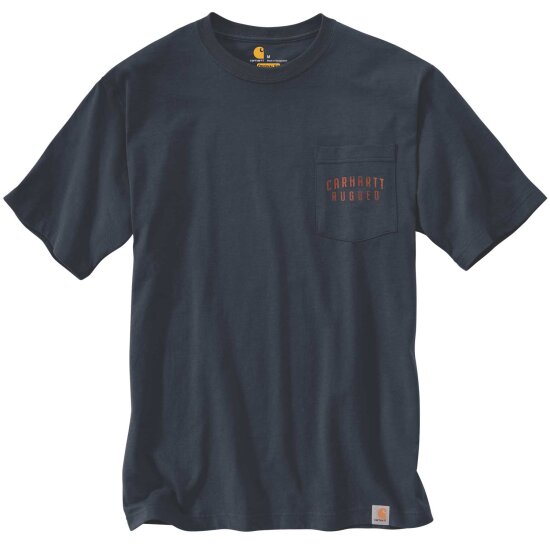 Carhartt Workwear Back Graphic T-Shirt aus mittelschwerem robustem Stoff mit Grafik hinten und Tasche vorne
