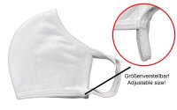 3-lagige Eco-Mehrweg-Maske, Farbe: weiß; Größe: L; 2 Stück