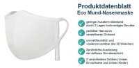 3-lagige Eco-Mehrweg-Maske, Farbe: weiß; Größe: L; 8 Stück