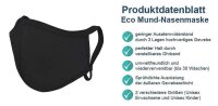 3-lagige Eco-Mehrweg-Maske, Farbe: schwarz; Größe: L; 2 Stück