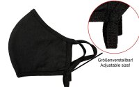 3-lagige Eco-Mehrweg-Maske, Farbe: schwarz; Größe: L; 2 Stück