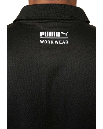 PUMA WORK WEAR Premium Arbeitshemd - Poloshirt aus robustem Gewebe und Reflektoren - Schwarz - Gr. XXL