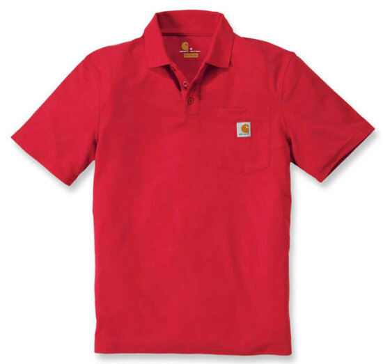 Carhartt Herren Loose Fit Midweight Short-Sleeve Pocket Polo Shirt, Red, XXL
