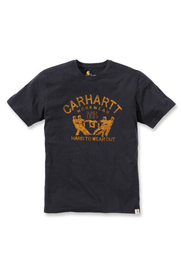 Carhartt  Herren Shirt - Maddock Graphic Hard To Wear Out Short Sleeve T-Shirt -  Black - XS