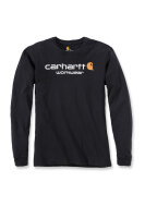 Carhartt  Herren Shirt - Core Logo Long Sleeve T-Shirt On Maddock -  Black - L